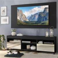 Rack C/ Painel e Suporte TV 65" com Rodízios e Espelho Londres Multimóveis V3350