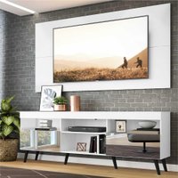 Rack C/ Painel e Suporte TV 65" Retrô com Espelho Flórida Multimóveis V3142