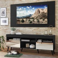 Rack C/ Painel e Suporte TV 65" Retrô com Espelho Londres Multimóveis V3352