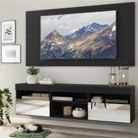 Rack com Painel e Suporte TV 65" Suspenso com Espelho Londres Multimóveis V3351