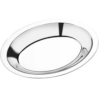 20 Travessas 20cm de Aço Inox Ovais para Servir Porções Saladas Massas Restaurantes Buffets Hercules