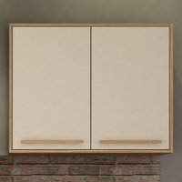 Armário Aéreo Cozinha 80 Cm Salvador 2 Portas Cinamomo/Off White - Valdemóveis
