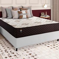 Conjunto Cama Box c/ Molas Ensacadas Allura Marrom Casal 138x188x58