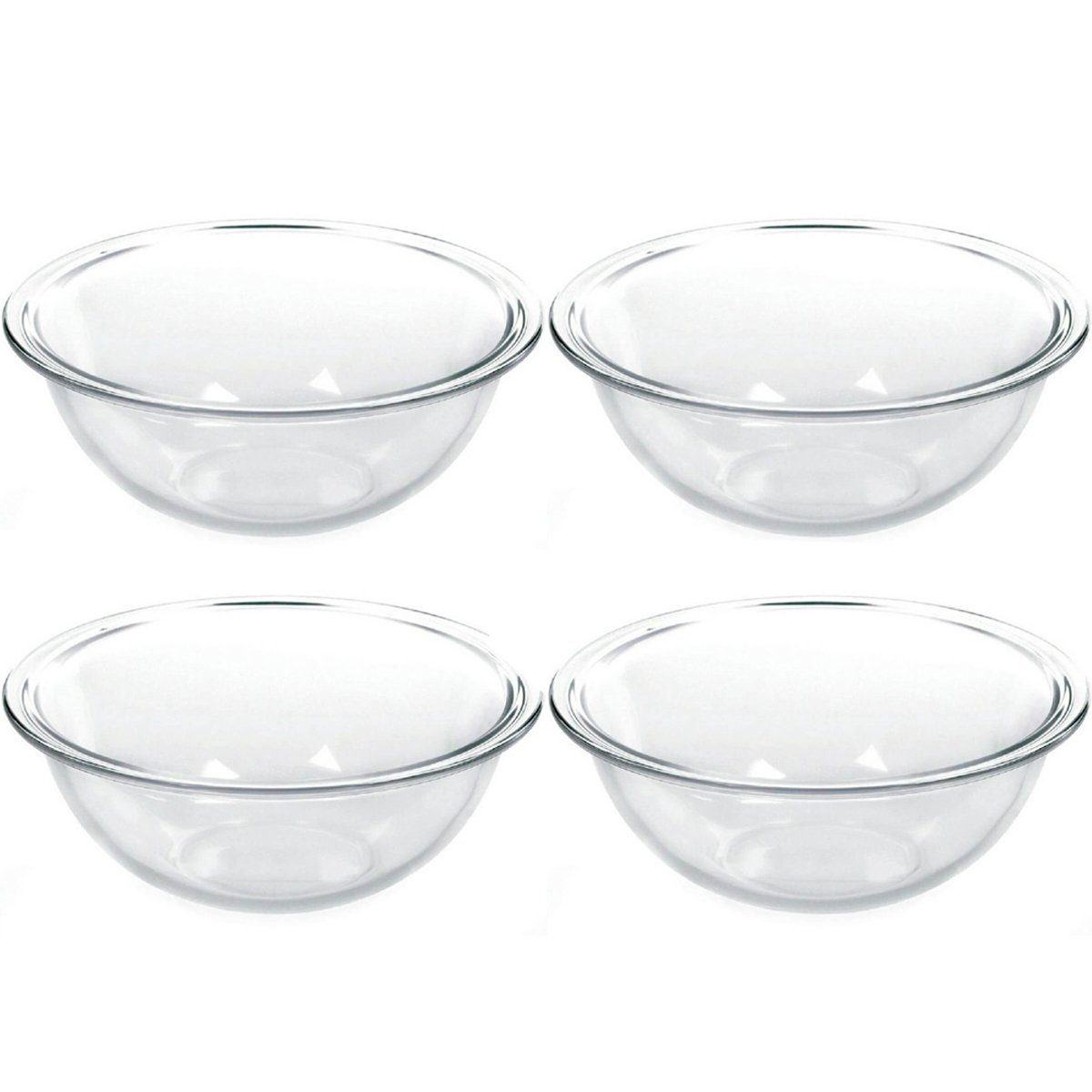Conjunto 4 Tigelas de Vidro 1,5L Potes Redondos Marinex Plus Astral ...
