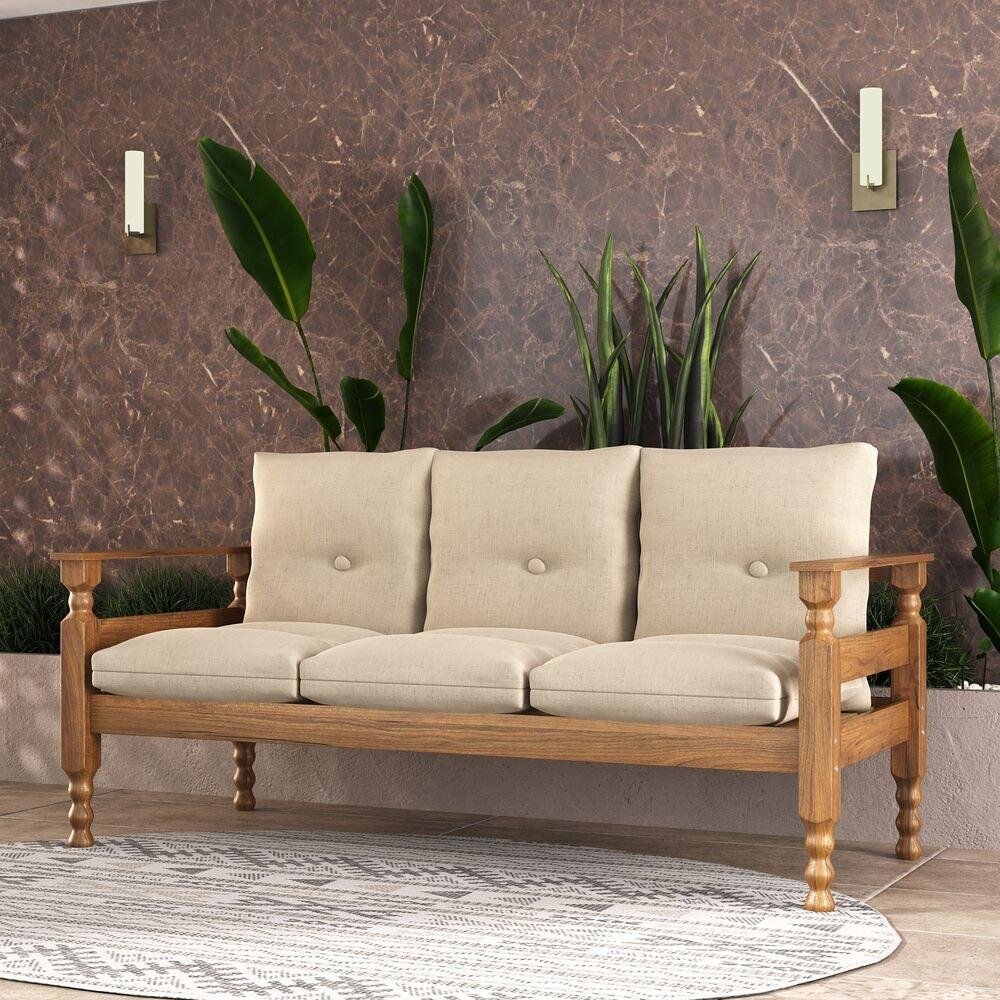 Sofá 3 Lugares Madeira Maciça Liz VCR7000 Multimóveis