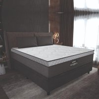 Cama Box Baú Casal Colchão Gazin Maximus Molas Ensacadas 138x188x65cm Cinza / Preto - Suporta até 120kg por Pessoa