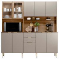 Cozinha Compacta 10 Portas 2 Gavetas 98221 Amendola Nude Prime Tx Demobile