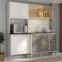 Armário de Cozinha Compacta com Balcão para Pia Siena Multimóveis MP2217