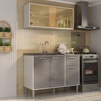 Armário de Cozinha com Balcão para Pia Siena Multimóveis MP2216