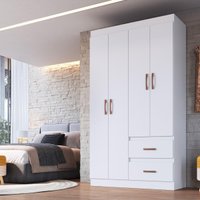 Guarda-Roupas Solteiro 4 Portas e 2 Gavetas Multimóveis CR35209