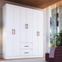 Guarda-Roupas Solteiro 6 Portas e 2 Gavetas Multimóveis CR35210