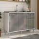 Balcão de Cozinha Gabinete Pia 105cm 3 Portas 1 Gaveta Siena Multimóveis MP2190