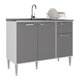 Balcão de Cozinha Gabinete Pia 105cm 3 Portas 1 Gaveta Siena Multimóveis MP2190
