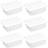 6 Cestos Organizadores para Cozinha 10L Caixas Plásticas Organizadoras Alimentos com Tampa