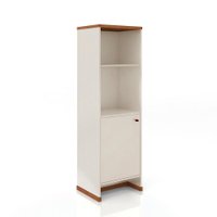 Livreiro Multiuso 2 Prateleiras MDP 25mm Berlin - ViaNossa Cor:Off White/Naturale