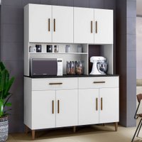 Cozinha Compacta Fortaleza 8 Portas 2 Gavetas Branco - Panorama Móveis