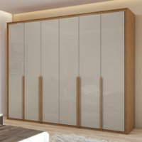 Guarda-Roupa Casal Imperatore 6 Portas 6 Gavetas 100% Mdf 81668.282 Clean/Off White - Móveis Lopas