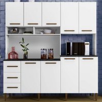 Cozinha Compacta Belo Horizonte 9 Portas 3 Gavetas Branco - Panorama Móveis
