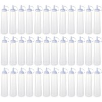 Kit 36 Bisnagas para Molhos Plástica 400ml Ketchup Mostarda Maionese Crepe Caldas