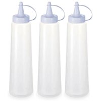 Kit 3 Bisnagas Plásticas Grandes 400ml para Molhos Maionese Plasvale Lanchonete  Bar