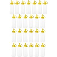 25 Bisnagas Molhos Mostarda Ketchup Maionese 250ml Plasvale Plástica Lanchonete