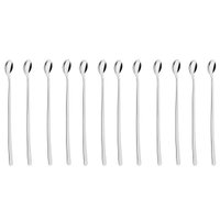 Kit 12 Colheres Cabo Longo Bailarina Inox 30cm Tramontina para Mexer Suco Drinks Coquetel