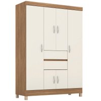 Guarda Roupa Casal 6 Portas 62020 Amendola Off White Demobile