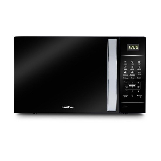Micro-Ondas Britânia 34 Litros Porta Espelhada Preto 1400W BMO34PB
