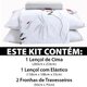 Jogo de Cama Casal 4 peças Lençol com Elástico 100 Algodão Percal 180 Fios Lucy 138x188x35cm - Dohler