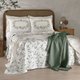 Jogo de Cama Casal 4 peças Lençol com Elástico 100 Algodão Percal 180 Fios Lucy 138x188x35cm - Dohler