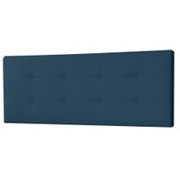 Cabeceira Painel Casal 1,40m Berlim Suede Azul Marinho - Pallazio