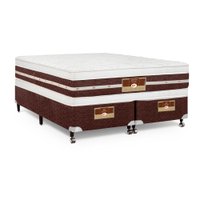 Cama Box Mais Colchão Castor King Silver Star Air Double Face Hibrido 180x200x61cm