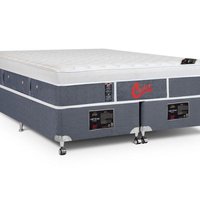 Cama Box Mais Colchão Castor Queen Plush Light Stress One Face Pocket 158x198x61cm