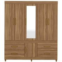 Guarda Roupa Casal 06 Portas Com Espelho 64720 Amendola Touch Demobile