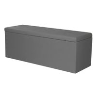 Calçadeira Recamier Baú Queen 1,60m Berlim Corano Cinza - Pallazio