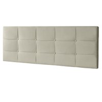 Cabeceira Painel Queen 1,60m Roma Suede Bege - Pallazio