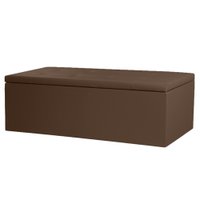 Calçadeira Recamier Baú King 1,95m Berlim Corano Marrom - Pallazio