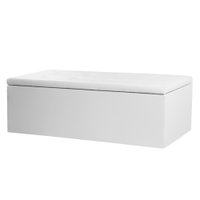 Calçadeira Recamier Baú King 1,95m Berlim Corano Branco - Pallazio