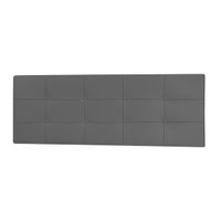 Cabeceira Painel Queen 1,60m Roma Corano Cinza - Pallazio