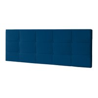 Cabeceira Painel Casal 1,40m Roma Suede Azul Marinho - Pallazio
