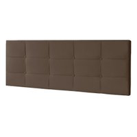 Cabeceira Painel Casal 1,40m Roma Suede Marrom - Pallazio