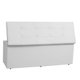 Calçadeira Recamier Baú Solteiro 0,90m Berlim Corano Branco - Pallazio
