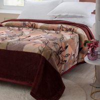 Cobertor Casal Dupla Face 1,80m x 2,20m Jolitex Emcompre Vinho Dyuri