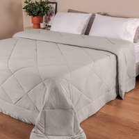Edredom King Premium em Percal Acetinado Toque de Pluma 260x280cm - BF Colchões Cinza