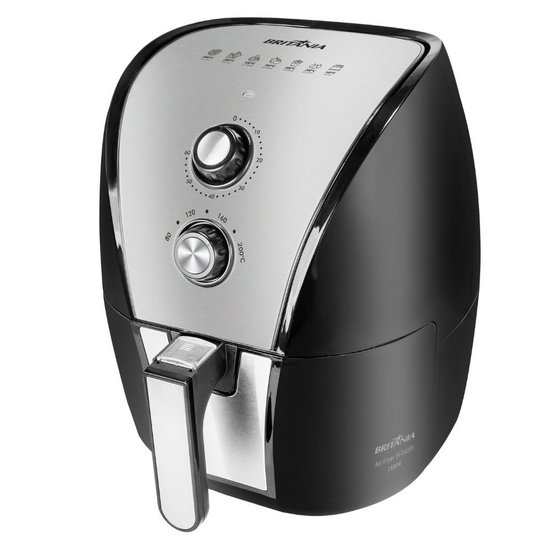 Fritadeira Air Fryer Britânia 5 Litros 1500W BFR40 Preto/Inox