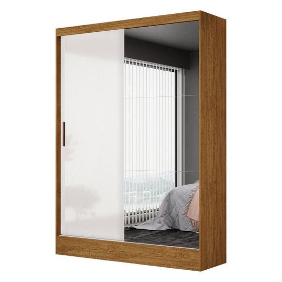 Guarda Roupa Belém 2 Portas e 2 Gavetas Plus Carioca Moveis Cinamomo/Branco