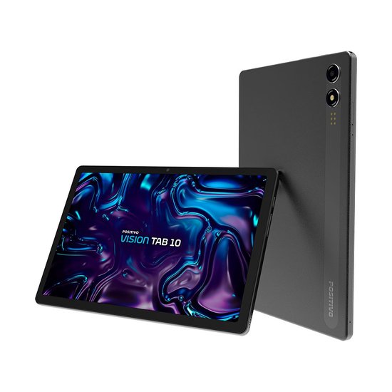 Positivo Vision Tab 10 4GB RAM 128GB Câmera 13MP e 5MP 10,1\" HD IPS Android 13 - Preto