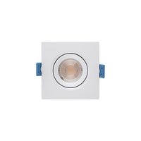 Spot de Led de Embutir Stella Easy Quadrado 3W Bivolt Branco 3000K Luz Amarela