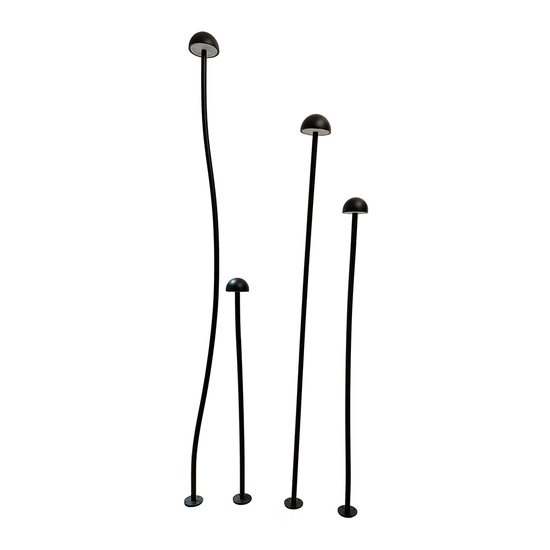 Luminária de Jardim Nordecor Gobe 6614 Led Bivolt Preto 3000K Luz Amarela