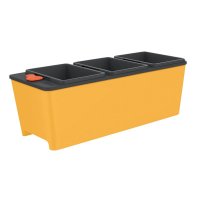 Vaso Autoirrigável Triplo Tramontina 10L Amarelo